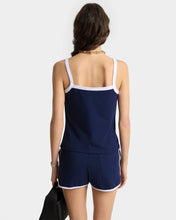 Load image into Gallery viewer, Crown Tennis Pique Tank  - Dark Navy
