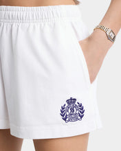 Load image into Gallery viewer, H&amp;W Crest Disco Short  - White

