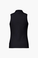 Load image into Gallery viewer, Caroline Sleeveless Polo Top - Black
