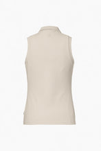 Load image into Gallery viewer, Caroline Sleeveless Polo Top - Champagne
