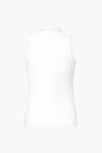 Load image into Gallery viewer, Caroline Sleeveless Polo Top - White
