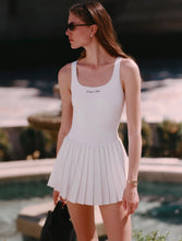 Load image into Gallery viewer, Signature Logo Court Dress - White
