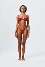 Load image into Gallery viewer, Fine Strap Wire Balconette Top  - Vermilion Red
