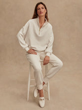 Load image into Gallery viewer, Hawley Half Zip Sweat  - Ivory Marl
