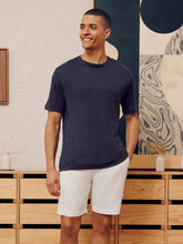 Load image into Gallery viewer, Carmo Linen Relaxed Fit Tee - Midnight
