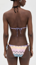 Load image into Gallery viewer, Viscose and lamŽ chevron-patterned bikini
