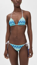 Load image into Gallery viewer, Triangle Bikini - Tassels and Faded Stripes
