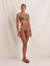 Load image into Gallery viewer, Ruched Channel String Pant  - Olivine
