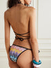 Zig zag lamŽ viscose bikini