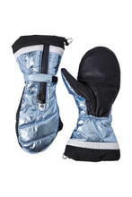 Load image into Gallery viewer, Ante Metallic Ski Mittens - Dream Blue / Light Metallic Blue
