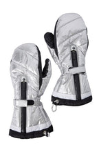 Load image into Gallery viewer, Ante Metallic Ski Mittens - Silver
