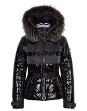Load image into Gallery viewer, JUWEL OG M KAP + P PATENT FUR HOODED JACKET - BLACK
