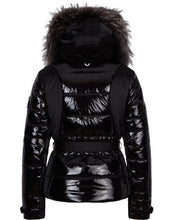 Load image into Gallery viewer, JUWEL OG M KAP + P PATENT FUR HOODED JACKET - BLACK
