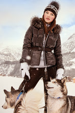 Load image into Gallery viewer, JUWEL OG M KAP + P PATENT FUR HOODED JACKET - BLACK
