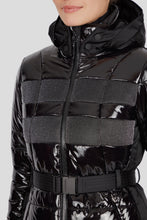 Load image into Gallery viewer, JUWEL OG M KAP + P PATENT FUR HOODED JACKET - BLACK
