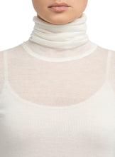 Load image into Gallery viewer, Dulcie Cashmere-Silk Turtle-Neck Layer - White
