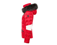 Load image into Gallery viewer, SIBILLA FUR HOODED SKI JACKET - RED
